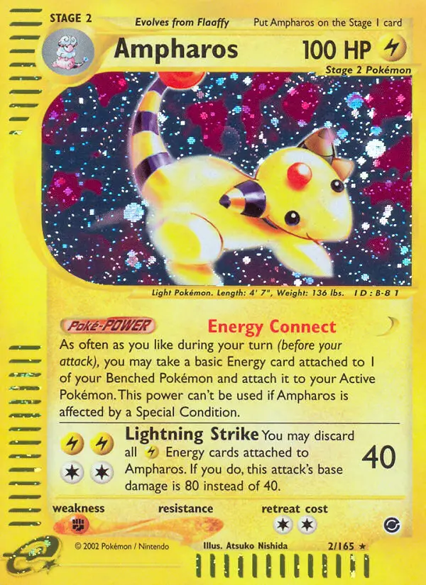 Ampharos Pokemon card from Expedition Base Set