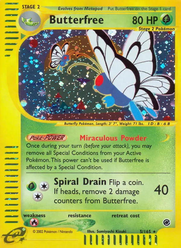 Butterfree Pokemon card from Expedition Base Set