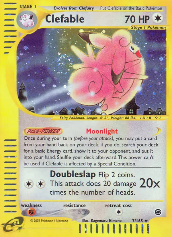 Clefable Pokemon card from Expedition Base Set