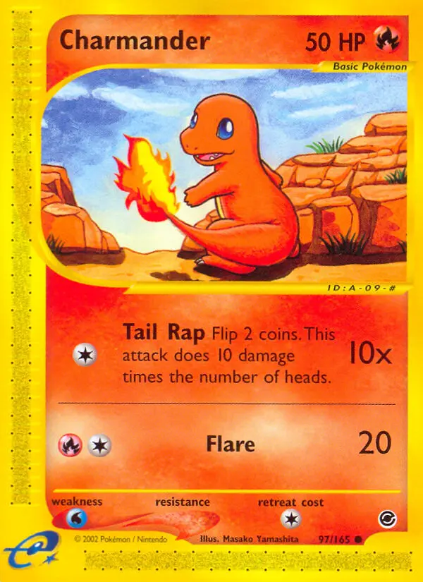 Charmander Pokemon card from Expedition Base Set