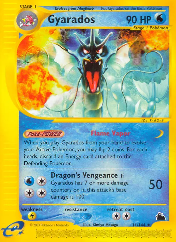 Gyarados Pokemon card from Skyridge
