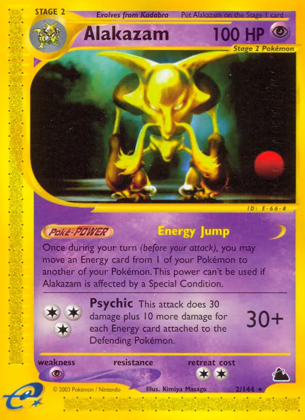 Alakazam Pokemon card from Skyridge