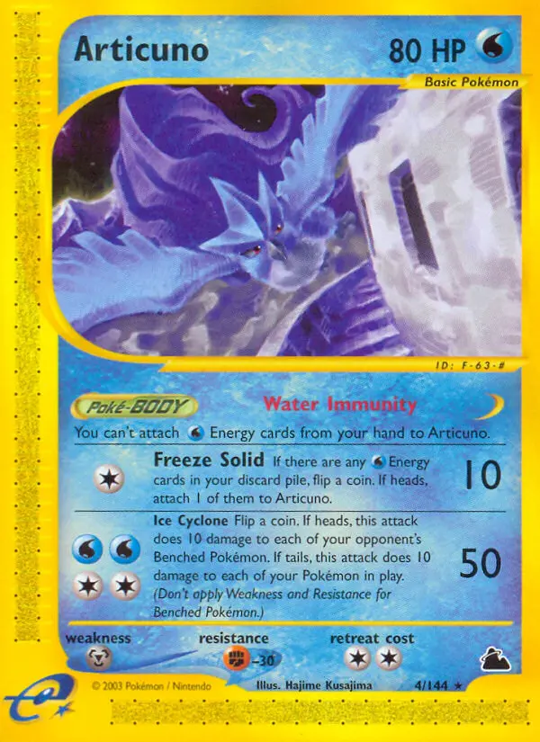 Articuno Pokemon card from Skyridge