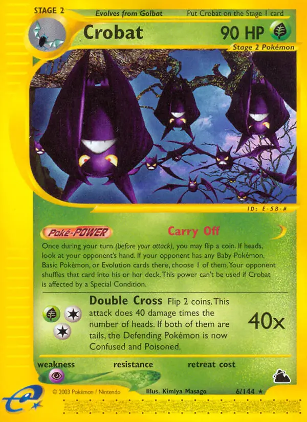 Crobat Pokemon card from Skyridge