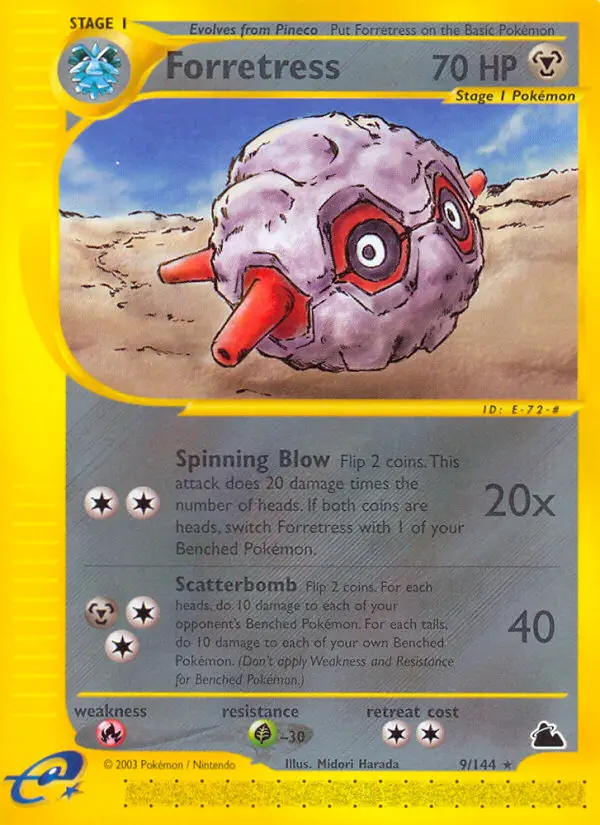 Forretress Pokemon card from Skyridge