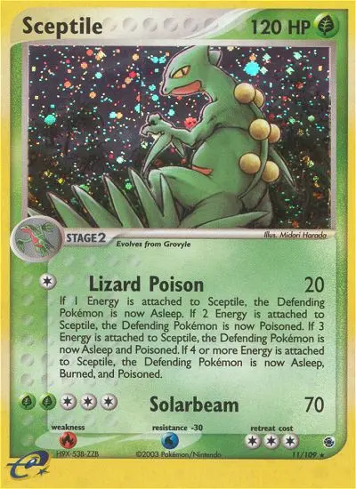 Sceptile Pokemon card from Ruby & Sapphire