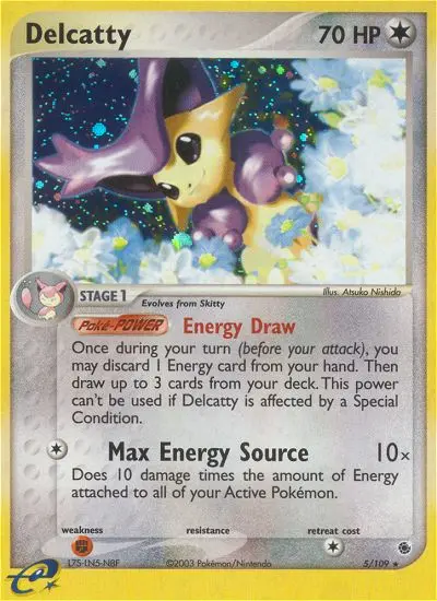 Delcatty Pokemon card from Ruby & Sapphire