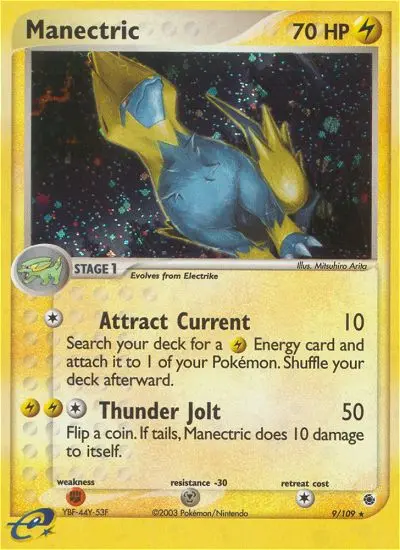 Manectric Pokemon card from Ruby & Sapphire