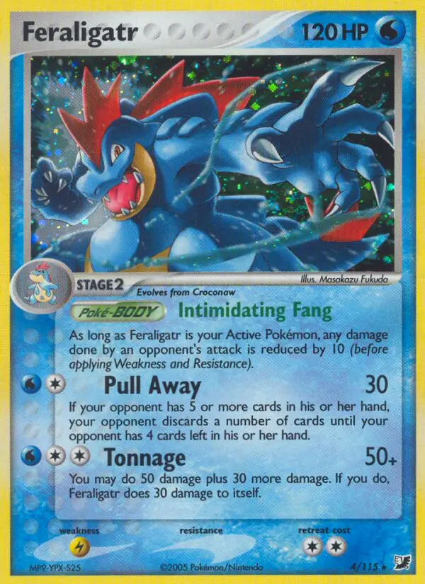 Feraligatr Pokemon card from Unseen Forces