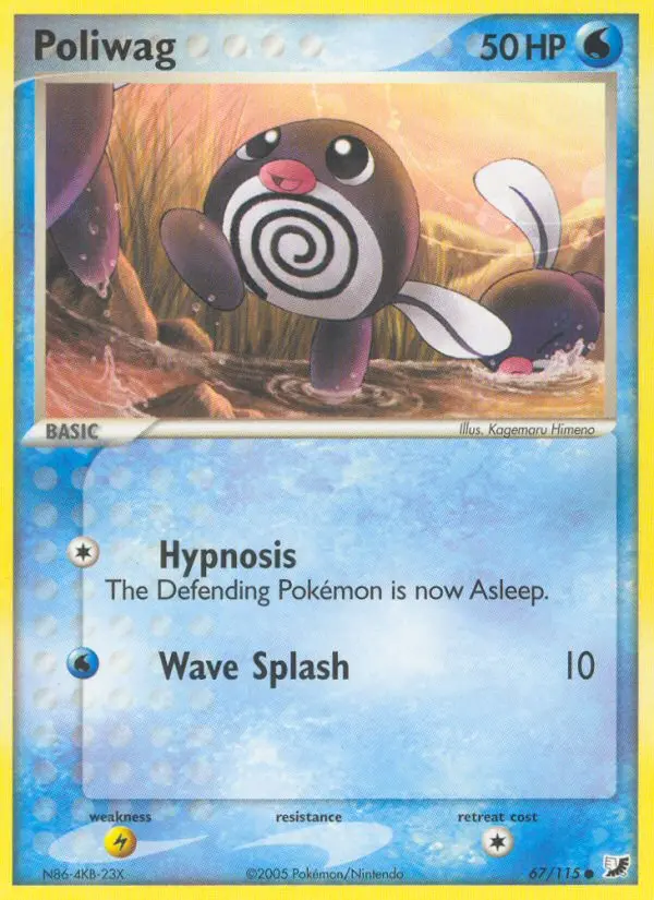 Poliwag Pokemon card from Unseen Forces