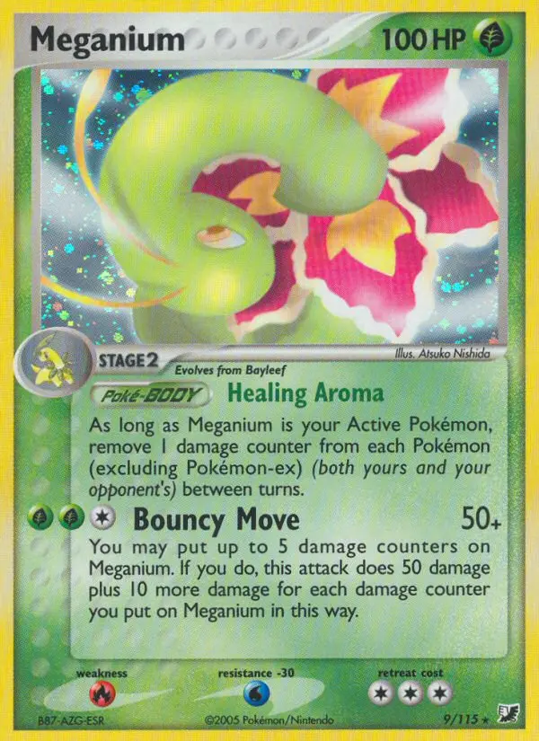 Meganium Pokemon card from Unseen Forces