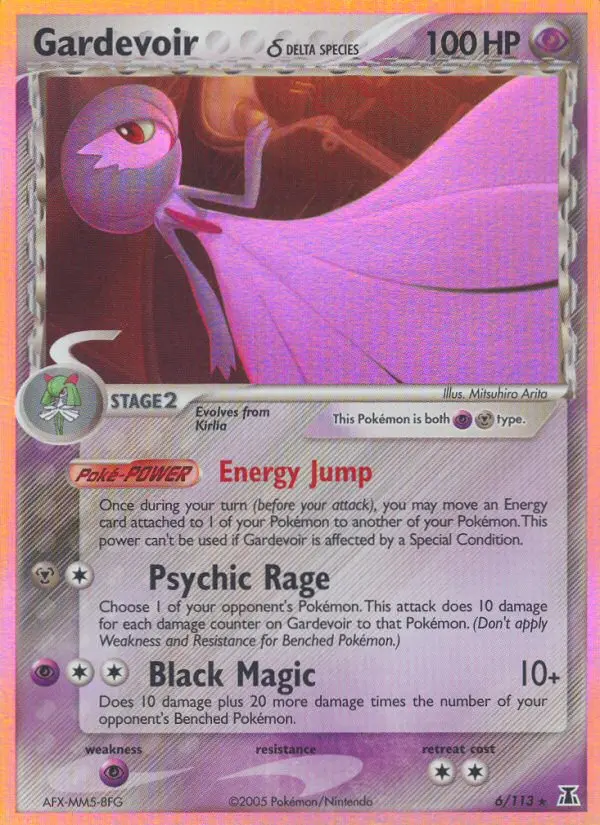 Gardevoir δ Pokemon card from Delta Species