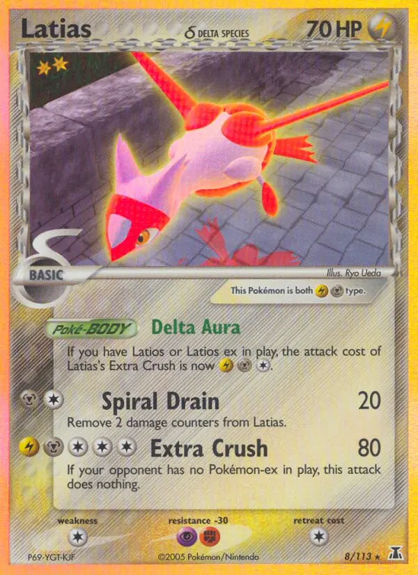 Latias δ Pokemon card from Delta Species