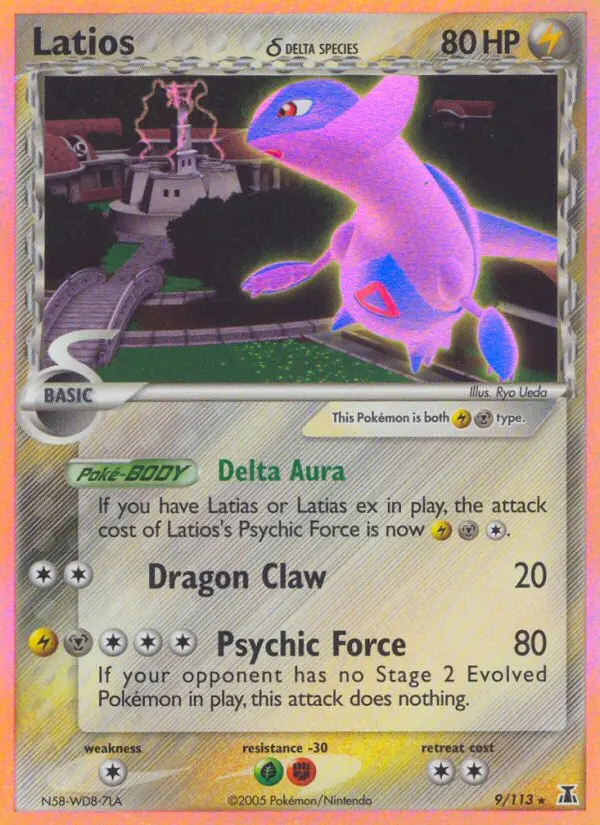 Latios δ Pokemon card from Delta Species