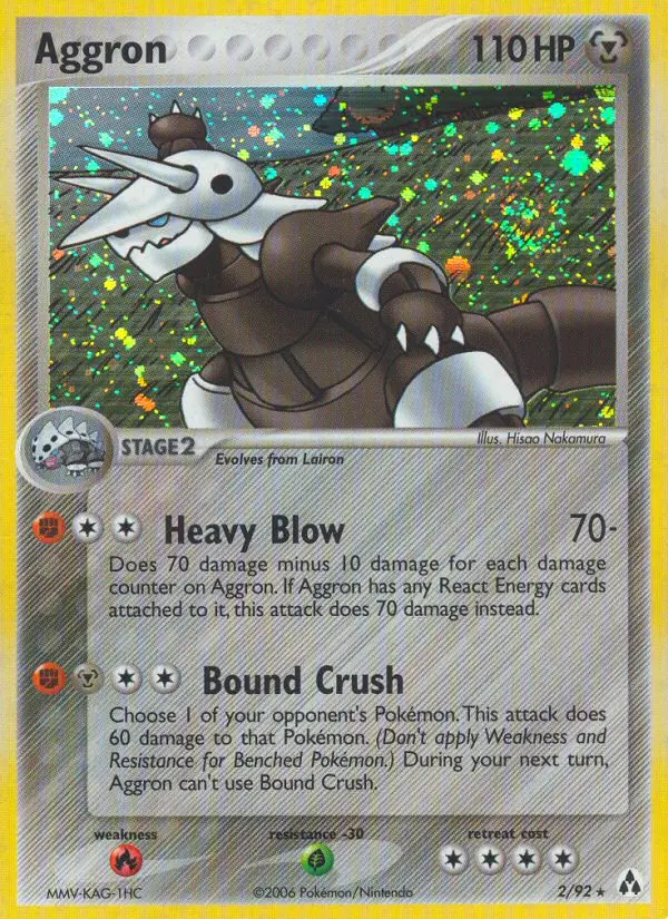 Aggron Pokemon card from Legend Maker