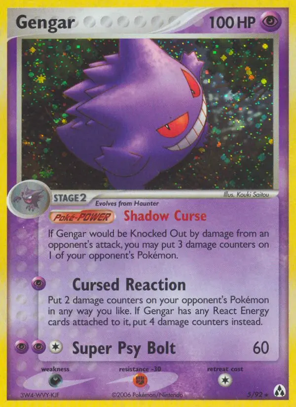 Gengar Pokemon card from Legend Maker