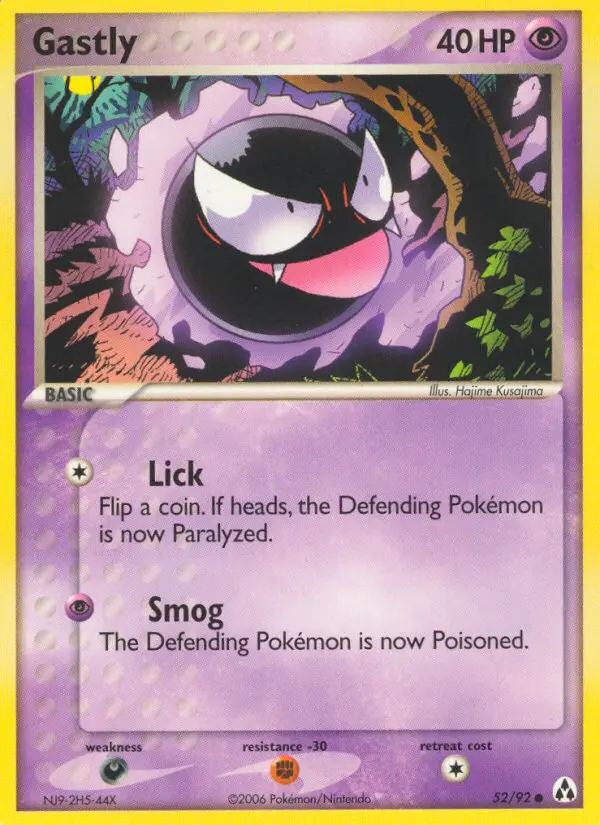 Gastly Pokemon card from Legend Maker