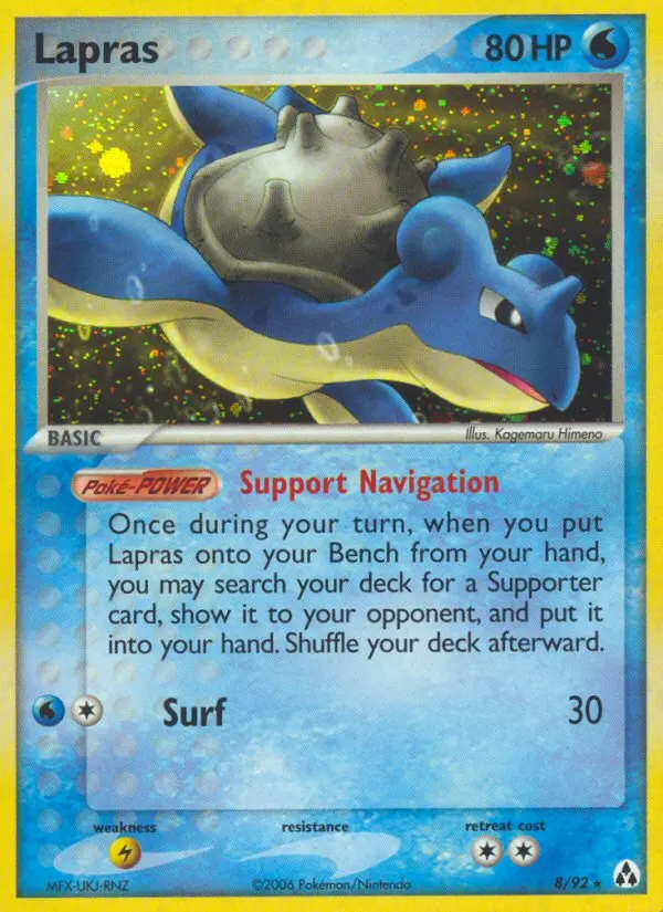 Lapras Pokemon card from Legend Maker