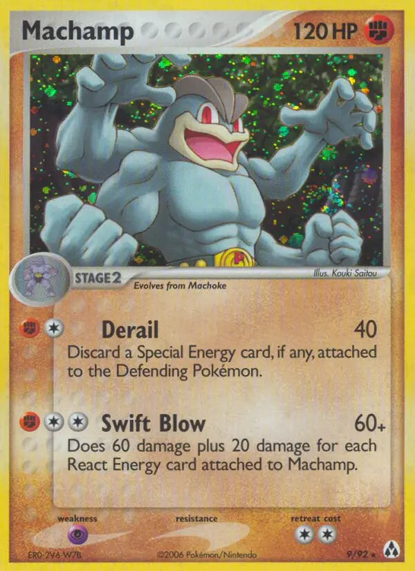 Machamp Pokemon card from Legend Maker