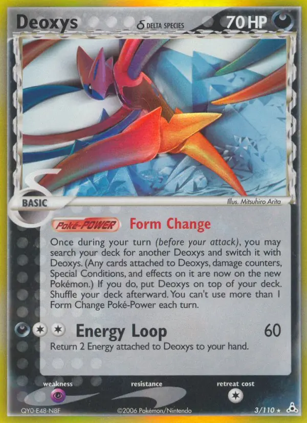 Deoxys δ Pokemon card from Holon Phantoms