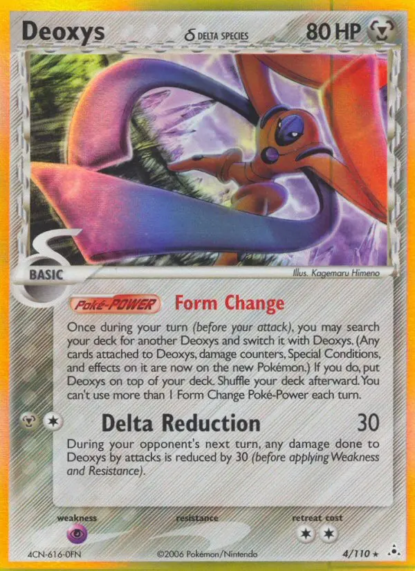 Deoxys δ Pokemon card from Holon Phantoms