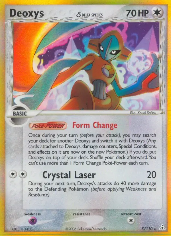 Deoxys δ Pokemon card from Holon Phantoms