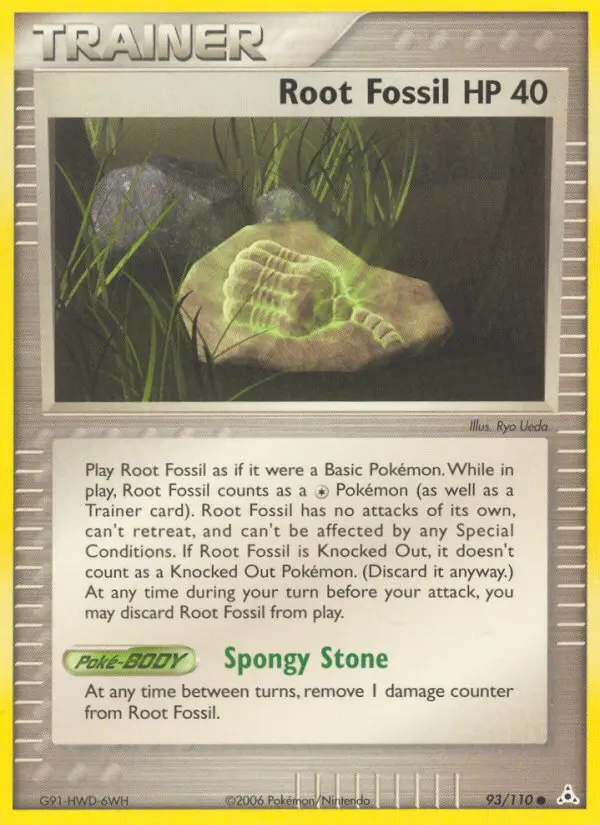 Root Fossil Pokemon card from Holon Phantoms