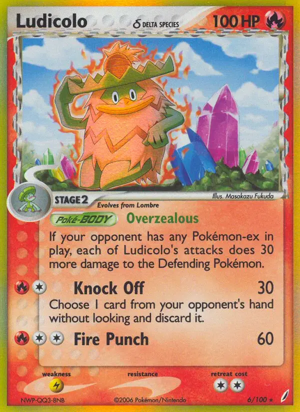 Ludicolo δ Pokemon card from Crystal Guardians