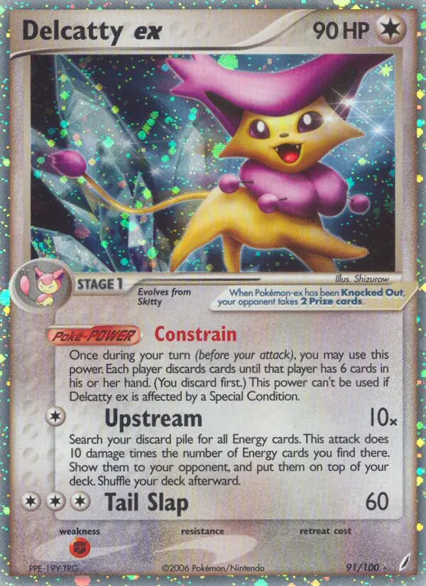 Delcatty ex Pokemon card from Crystal Guardians
