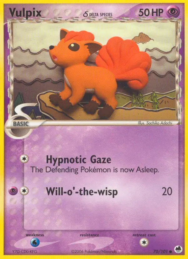 Vulpix δ Pokemon card from Dragon Frontiers