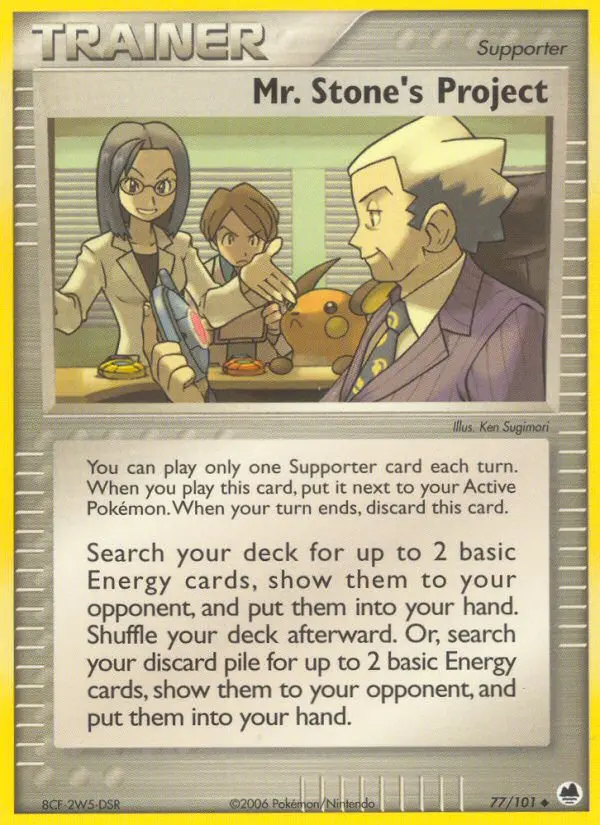 Mr. Stone's Project Pokemon card from Dragon Frontiers