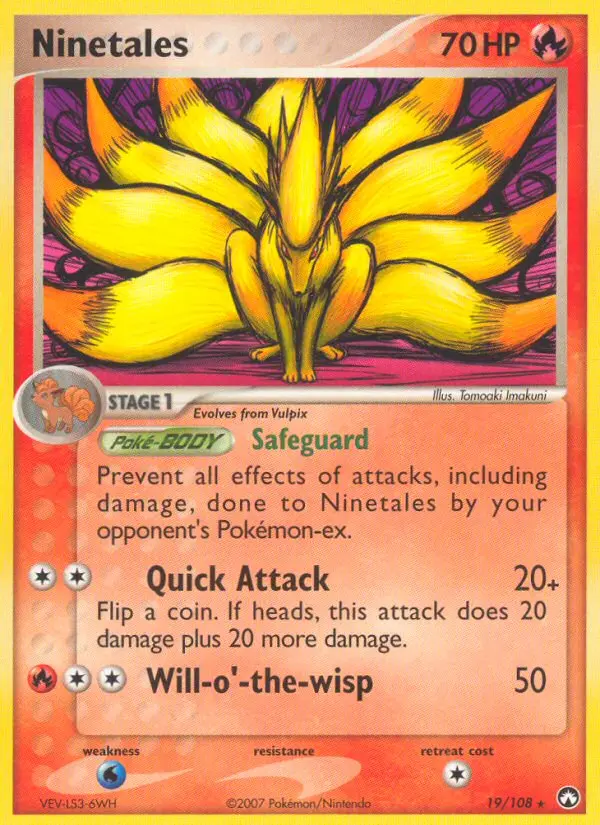 Ninetales Pokemon card from Power Keepers