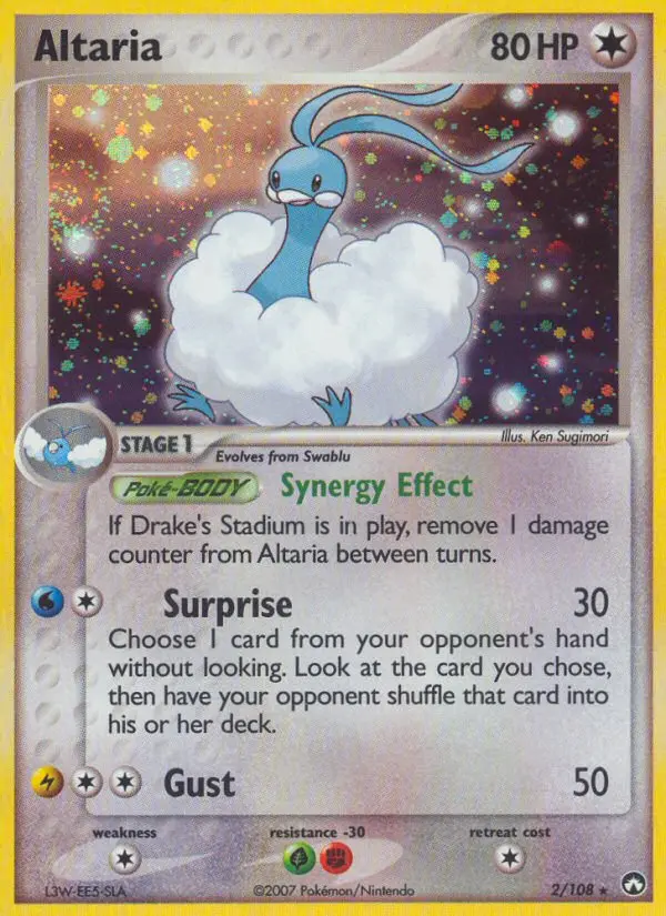 Altaria Pokemon card from Power Keepers