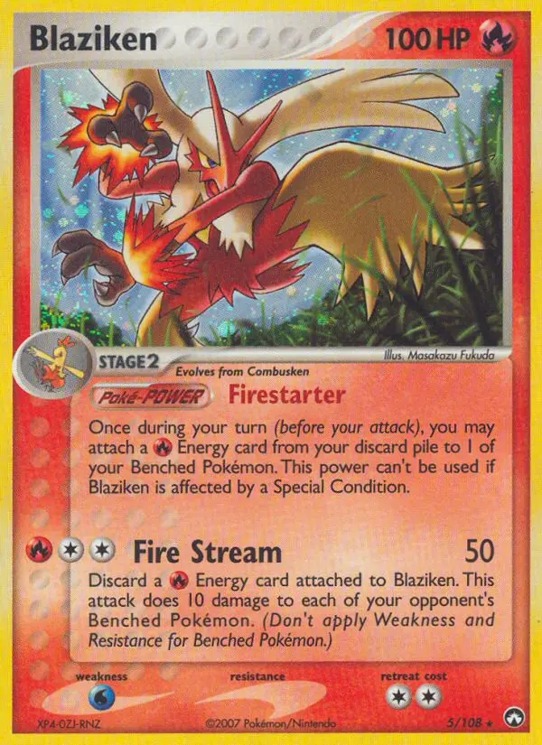 Blaziken Pokemon card from Power Keepers