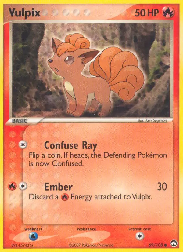 Vulpix Pokemon card from Power Keepers