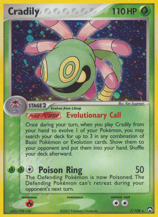 Cradily Pokemon card from Power Keepers