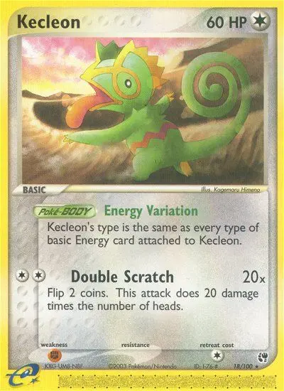 Kecleon Pokemon card from Sandstorm