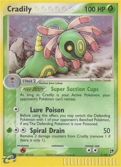 Cradily Pokemon card from Sandstorm