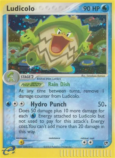 Ludicolo Pokemon card from Sandstorm