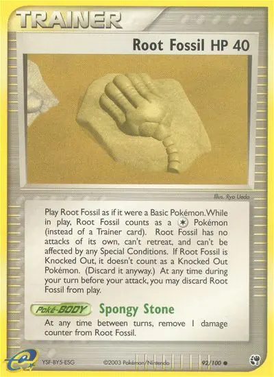 Root Fossil Pokemon card from Sandstorm