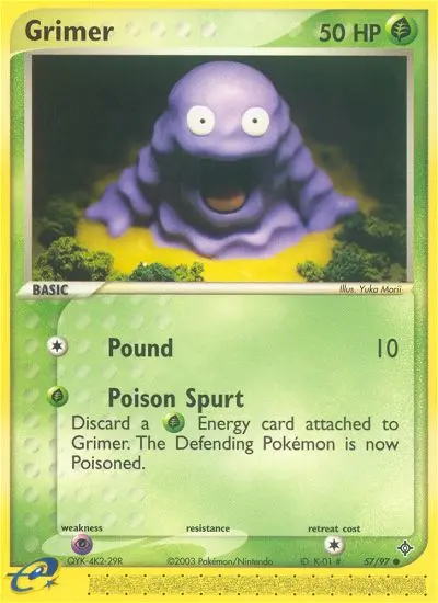Grimer Pokemon card from Dragon