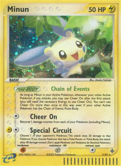 Minun Pokemon card from Dragon