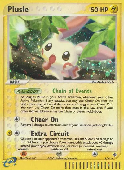 Plusle Pokemon card from Dragon