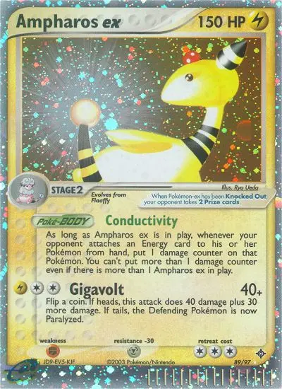 Ampharos ex Pokemon card from Dragon