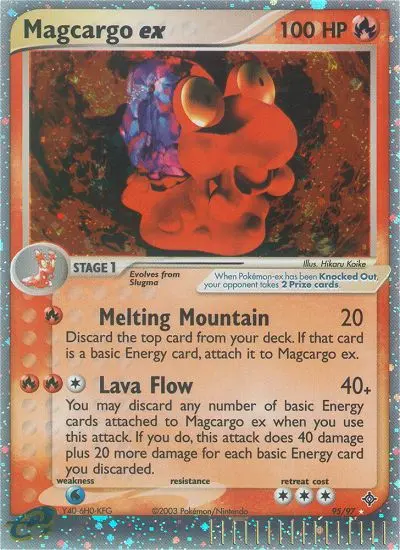 Magcargo ex Pokemon card from Dragon