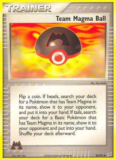 Team Magma Ball Pokemon card from Team Magma vs Team Aqua