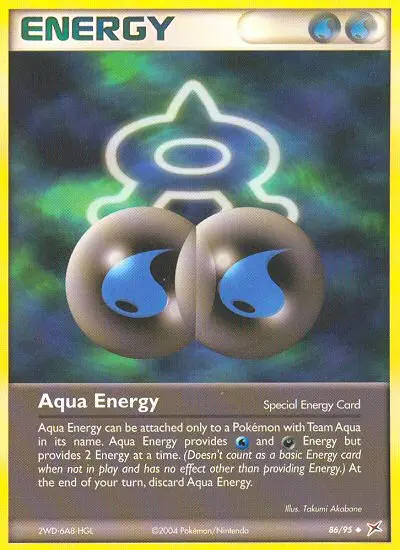 Aqua Energy Pokemon card from Team Magma vs Team Aqua