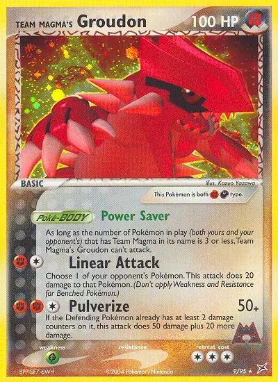 Team Magma's Groudon Pokemon card from Team Magma vs Team Aqua