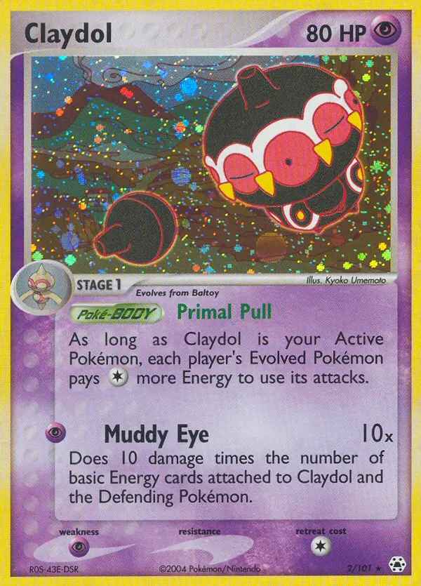 Claydol Pokemon card from Hidden Legends