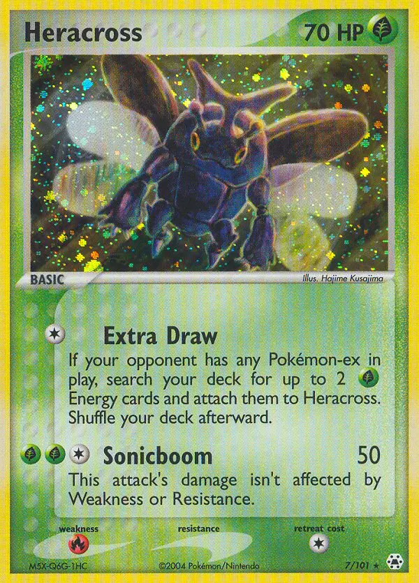 Heracross Pokemon card from Hidden Legends